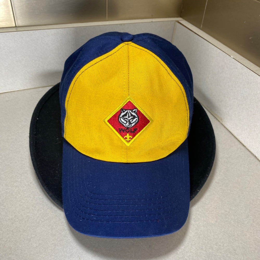 Cub Scouts Wolf Patch Baseball Cap Adjustable Strapback‎ Hat Blue Yellow